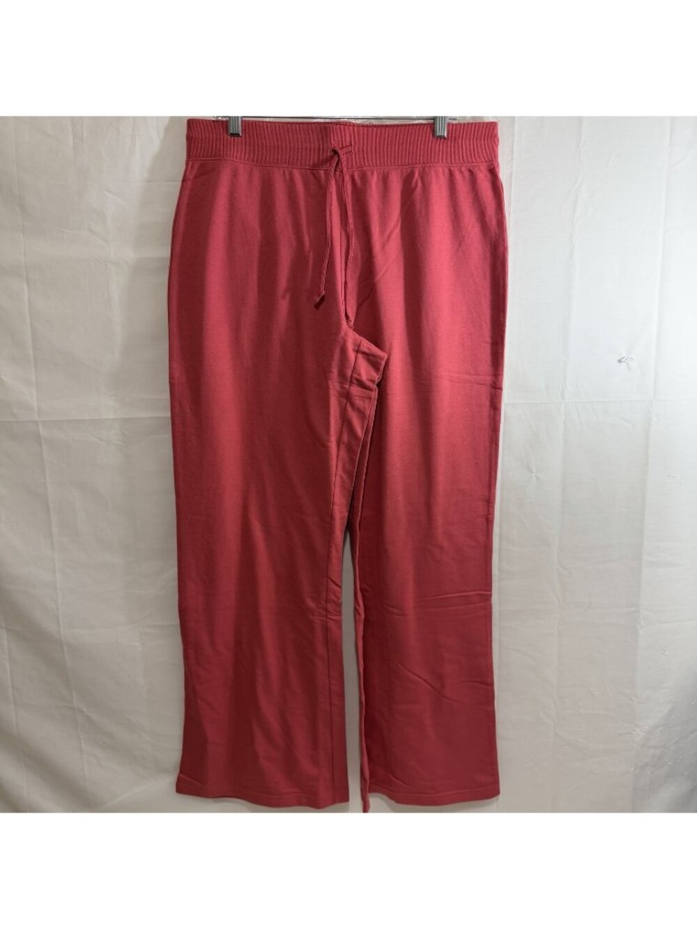Country Store Womens French Terry Elastized Drawstring Waist Pink Large
